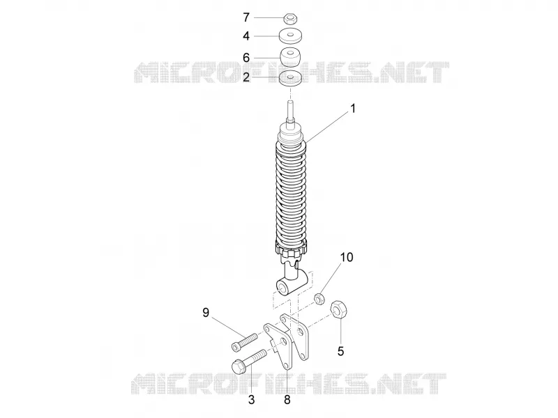 Rear suspension - Shock absorber/s VESPA VESPA-SCOOTER 150 LXV 2015  LXV 15