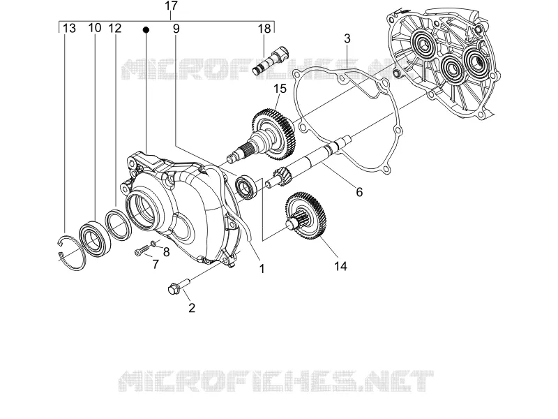 Reduction unit VESPA VESPA-SCOOTER 150 LXV 2009  LXV 4T