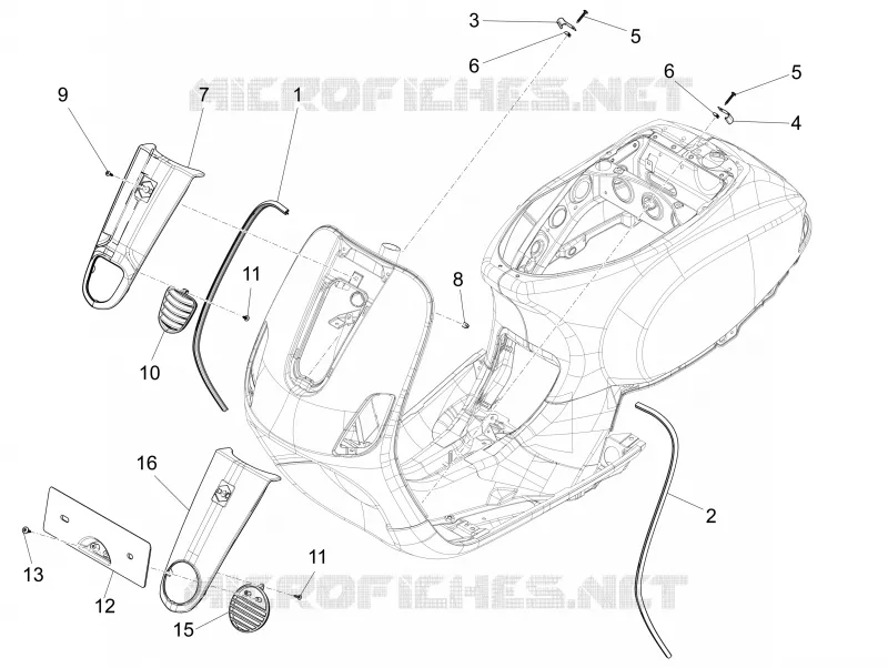 Front shield VESPA VESPA-SCOOTER 150 LXV 2013  LXV 4T 3V E3