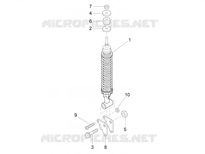Rear suspension - Shock absorber/s VESPA VESPA-SCOOTER 150 LXV 2015  LXV 4T 3V E3