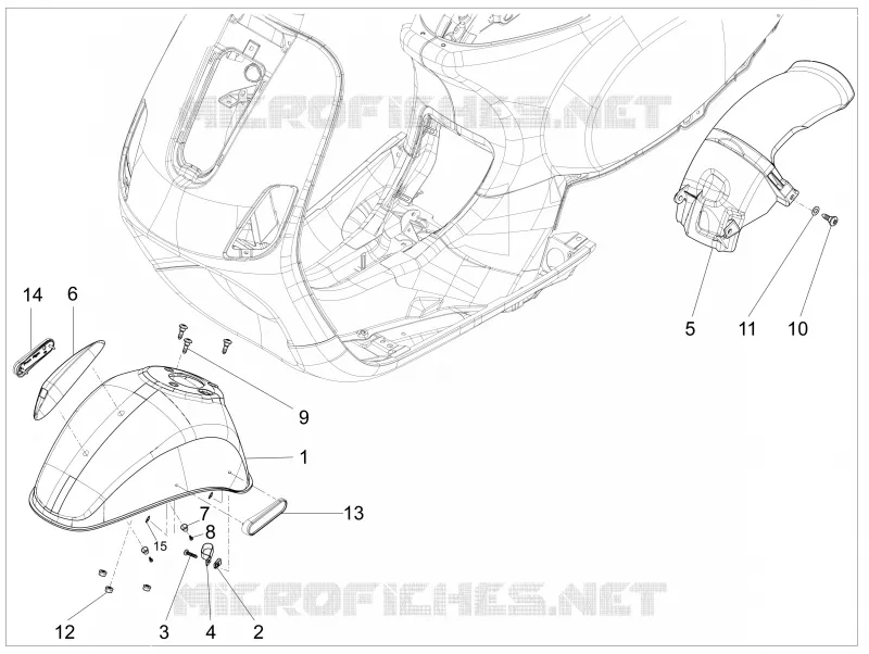 Wheel huosing - Mudguard VESPA VESPA-SCOOTER 150 LXV 2016  LXV 4T 3V E3