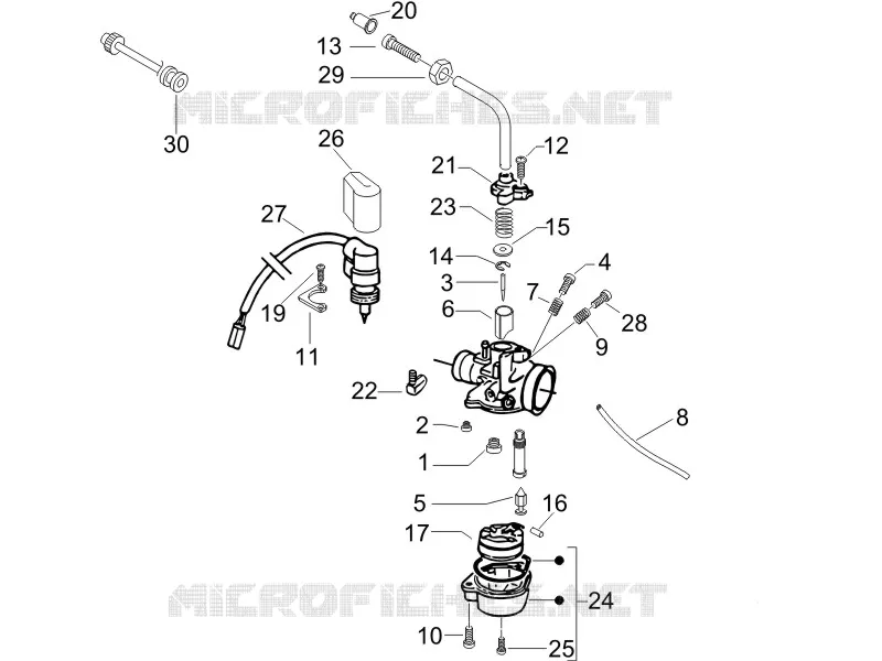 Carburetor's components VESPA VESPA-SCOOTER 50 LXV 2009  LXV 2T