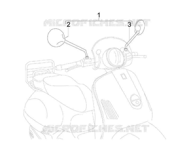 Driving mirror/s VESPA VESPA-SCOOTER 50 LXV 2008  LXV 2T