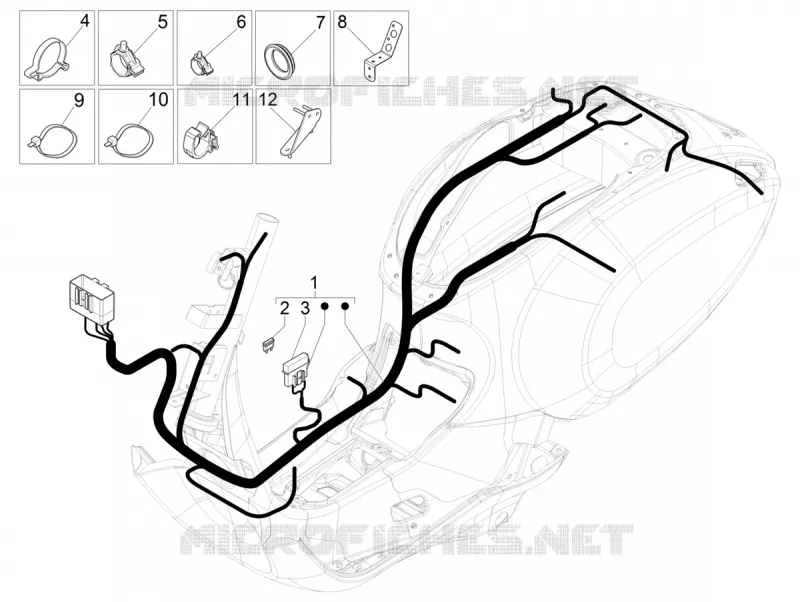Main cable harness VESPA VESPA-SCOOTER 50 LXV 2008  LXV 2T