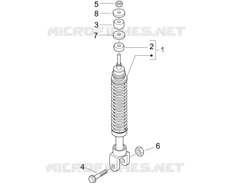 Rear suspension - Shock absorber/s VESPA VESPA-SCOOTER 50 LXV 2006  LXV 2T