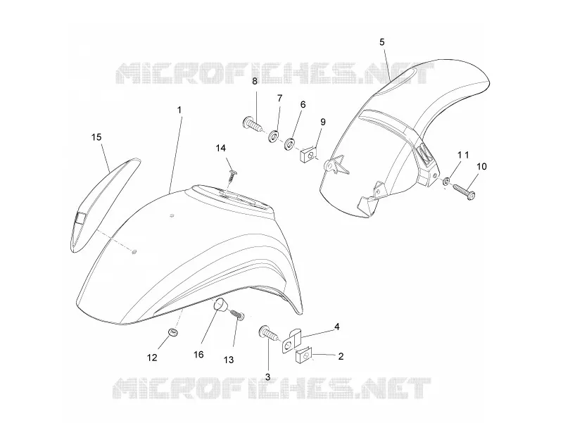 Wheel huosing - Mudguard VESPA VESPA-SCOOTER 50 LXV 2006  LXV 2T