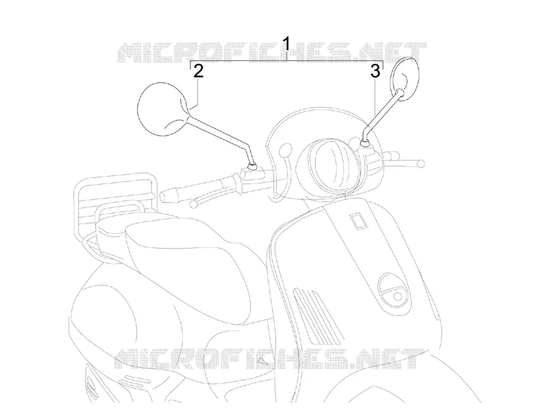 Driving mirror/s VESPA VESPA-SCOOTER 50 LXV 2008  LXV 2T Navy
