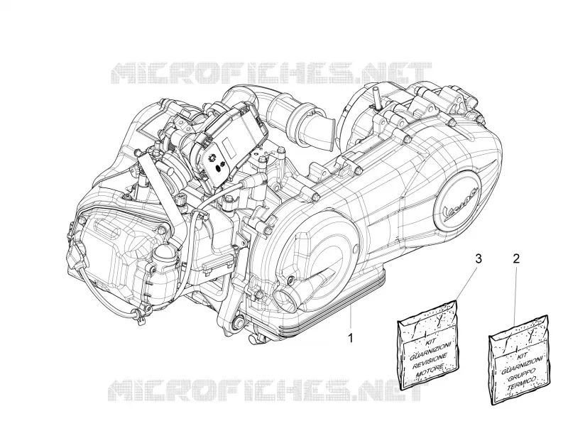 Engine, assembly VESPA VESPA-SCOOTER 150 PRIMAVERA 2014  4T 3V ie Primavera
