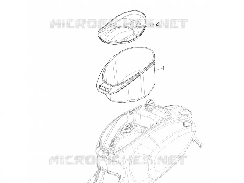 Helmet huosing - Undersaddle VESPA VESPA-SCOOTER 150 PRIMAVERA 2013  4T 3V ie Primavera