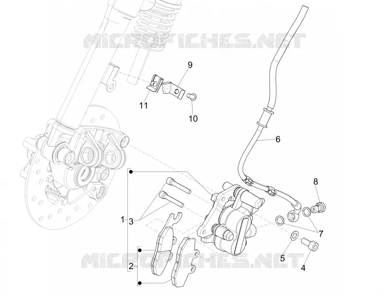 Brakes pipes - Calipers VESPA VESPA-SCOOTER 150 PRIMAVERA 2016  4T 3V ie Primavera