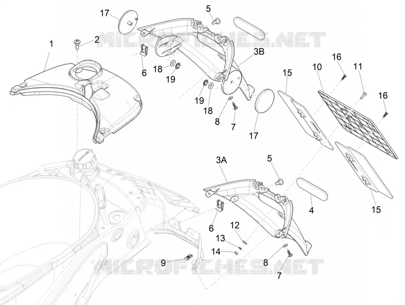 Rear cover - Splash guard VESPA VESPA-SCOOTER 150 PRIMAVERA 2013  4T 3V ie Primavera