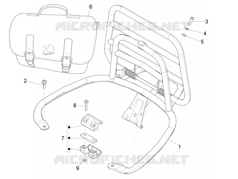 Rear luggage rack VESPA VESPA-SCOOTER 150 PRIMAVERA 2013  4T 3V ie Primavera