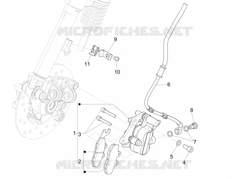 Brakes pipes - Calipers VESPA VESPA-SCOOTER 150 PRIMAVERA 2016  4T 3V ie Primavera