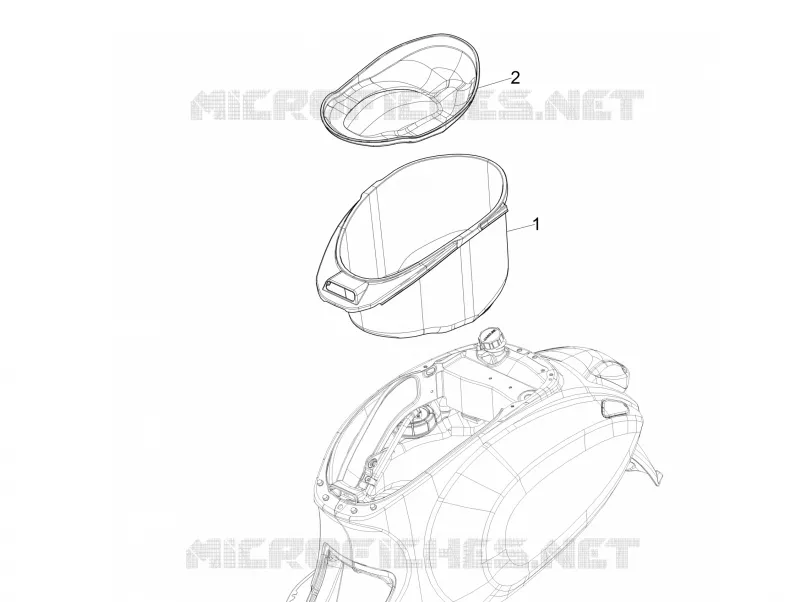 Helmet huosing - Undersaddle VESPA VESPA-SCOOTER 150 PRIMAVERA 2015  4T 3V ie Primavera