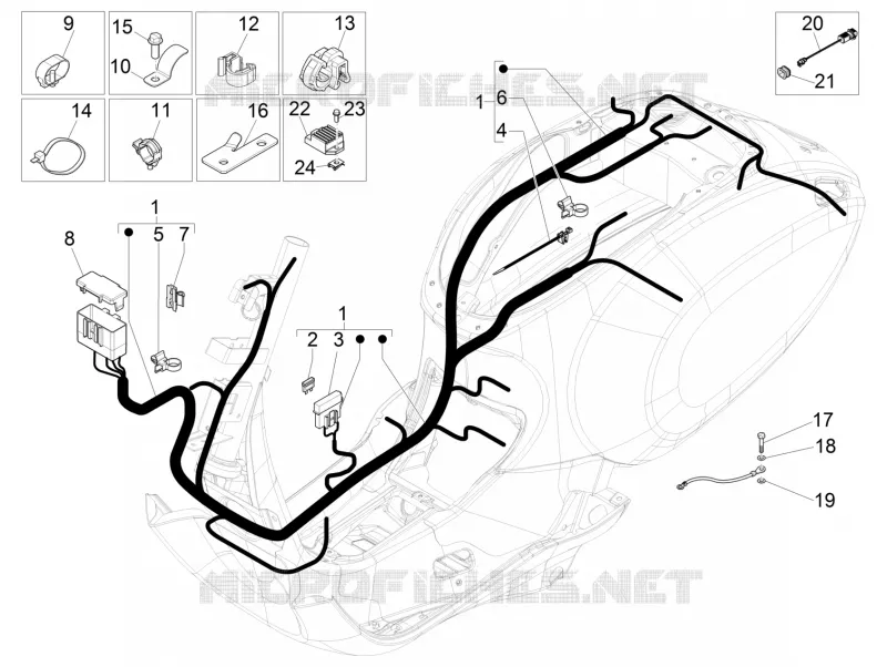 Main cable harness VESPA VESPA-SCOOTER 50 PRIMAVERA 2015  Primavera 2T