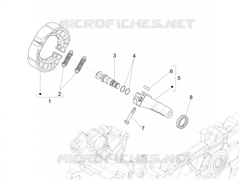 Rear brake - Brake jaw VESPA VESPA-SCOOTER 50 PRIMAVERA 2015  Primavera 2T