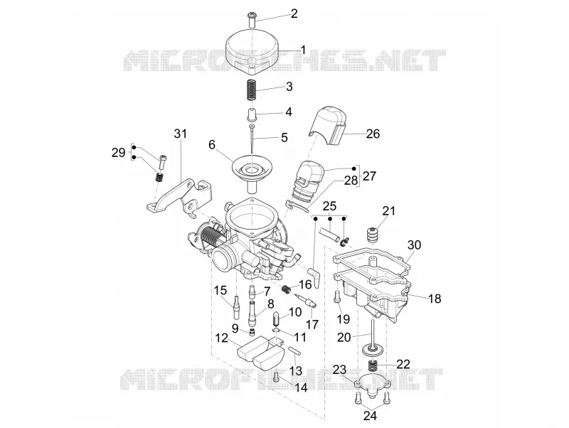 Carburetor's components VESPA VESPA-SCOOTER 50 PRIMAVERA 2016  Primavera 4T-2V 25 km/h