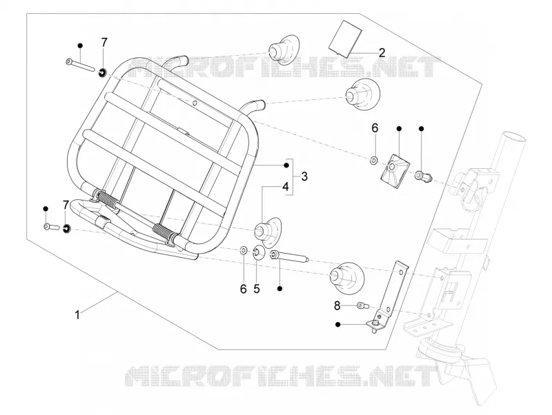 Front luggage rack VESPA VESPA-SCOOTER 50 PRIMAVERA 2016  Primavera 4T-2V 25 km/h