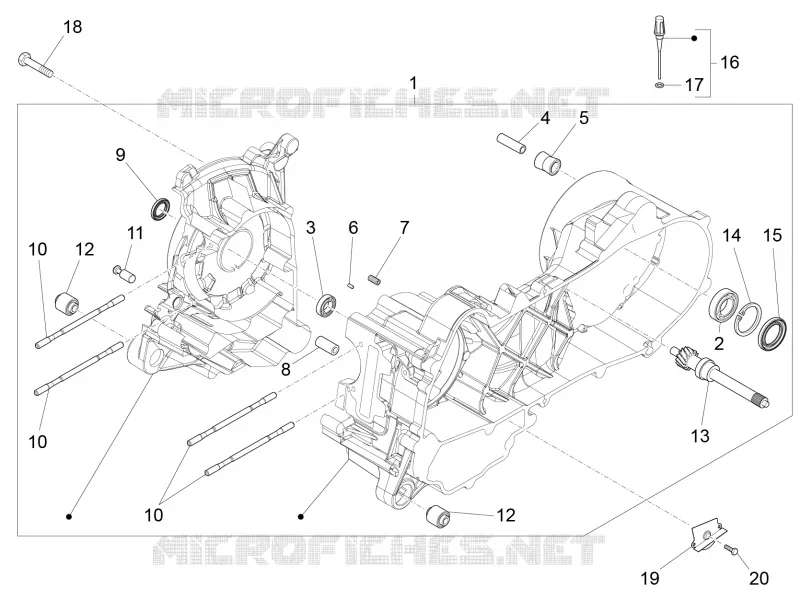 Crankcase VESPA VESPA-SCOOTER 50 PRIMAVERA 2017  Primavera 4T-4V