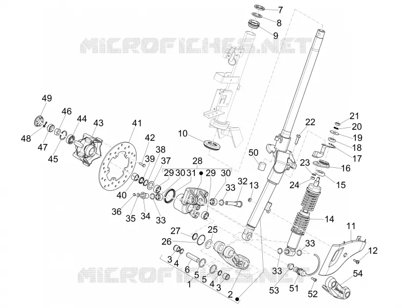 Fork/steering tube - Steering bearing unit VESPA VESPA-SCOOTER 50 PRIMAVERA 2016  Primavera 4T-4V