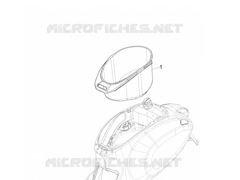 Helmet huosing - Undersaddle VESPA VESPA-SCOOTER 50 PRIMAVERA 2014  Primavera 4T-4V