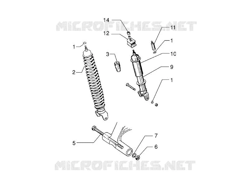 Rear suspension - Shock absorber/s VESPA VESPA-SCOOTER 125 PX 2007  PX 30 Anni