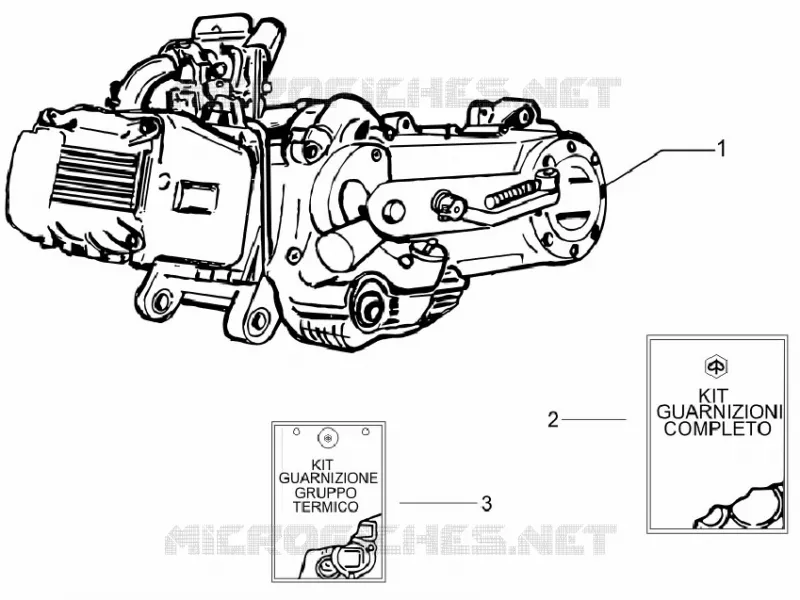 Engine, assembly VESPA VESPA-SCOOTER 125 S 2009  S 4T