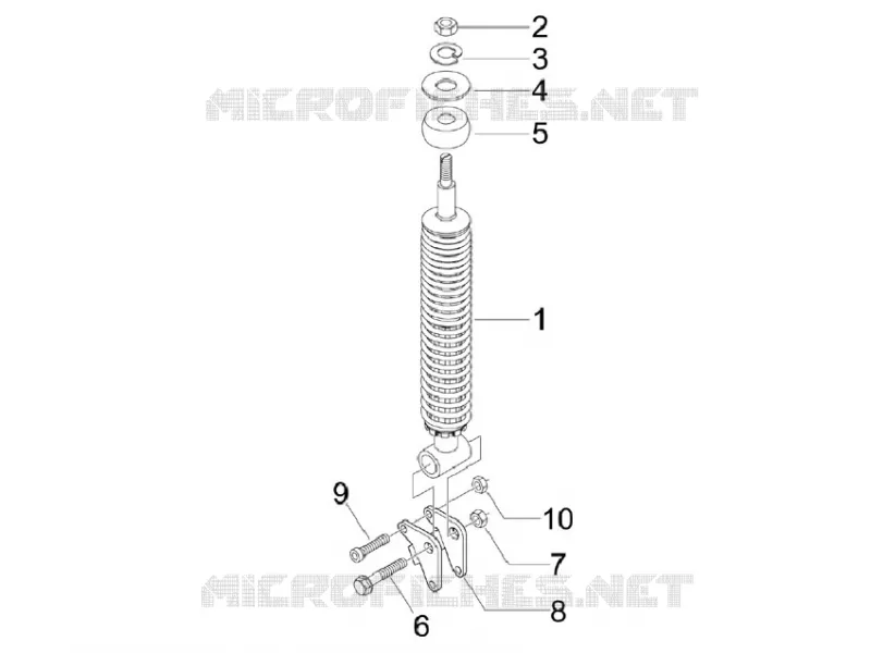 Rear suspension - Shock absorber/s VESPA VESPA-SCOOTER 125 S 2010  S 4T
