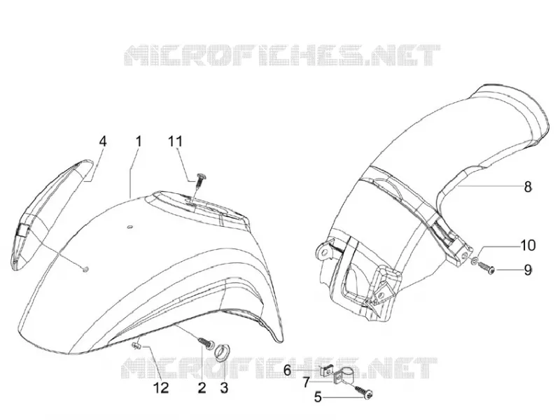 Wheel huosing - Mudguard VESPA VESPA-SCOOTER 125 S 2009  S 4T
