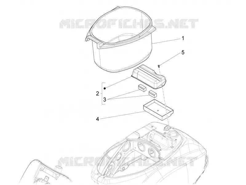 Helmet huosing - Undersaddle VESPA VESPA-SCOOTER 125 S 2014  S 4T 3V E3 ie