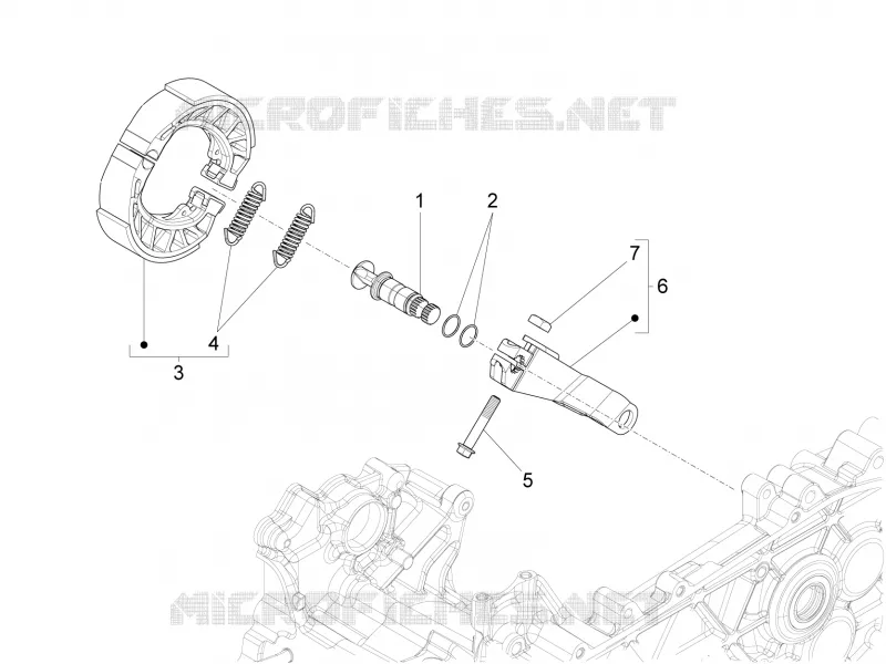Rear brake - Brake jaw VESPA VESPA-SCOOTER 125 S 2014  S 4T 3V E3 ie