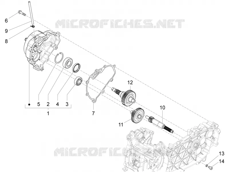 Reduction unit VESPA VESPA-SCOOTER 125 S 2013  S 4T 3V E3 ie