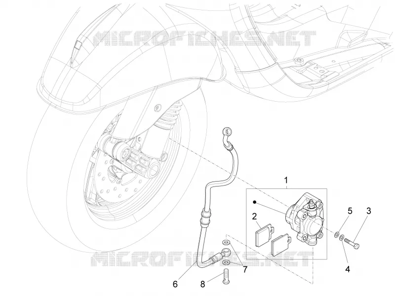 Brakes pipes - Calipers VESPA VESPA-SCOOTER 125 S 2012  S 4T 3V ie