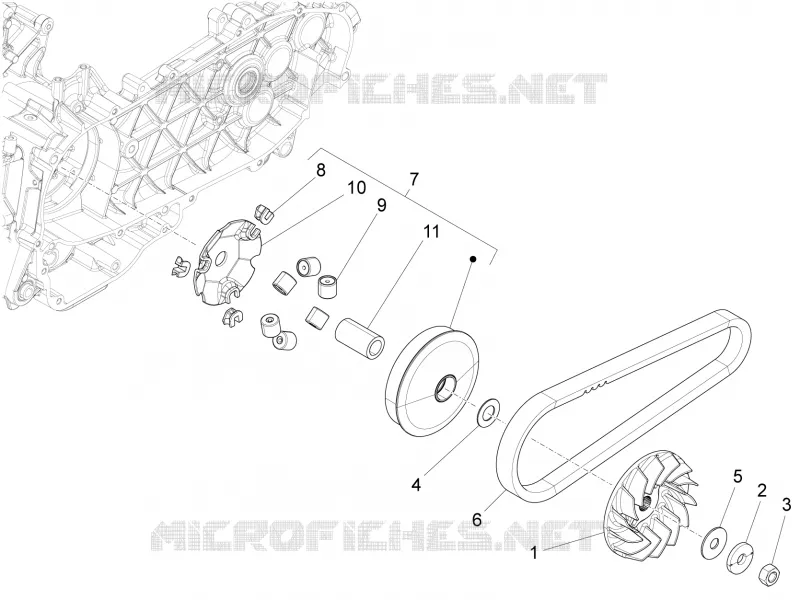 Driving pulley VESPA VESPA-SCOOTER 125 S 2012  S 4T 3V ie