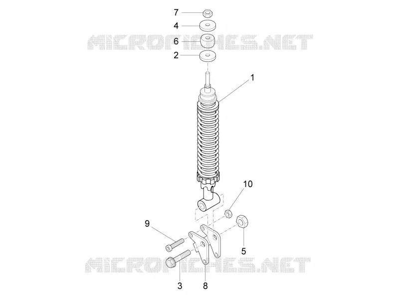 Rear suspension - Shock absorber/s VESPA VESPA-SCOOTER 125 S 2012  S 4T 3V ie