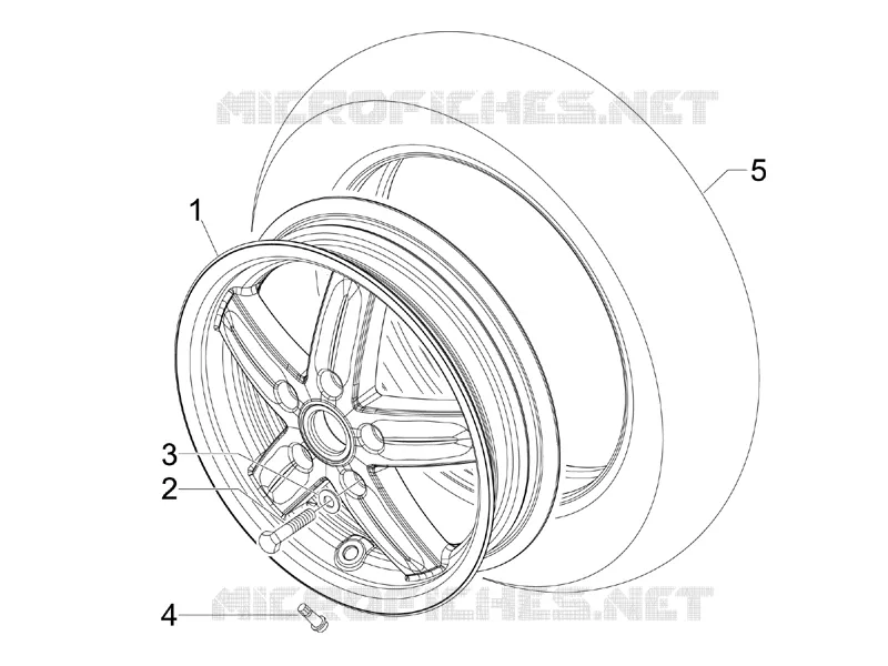 Front wheel VESPA VESPA-SCOOTER 125 S 2007  S 4T E3