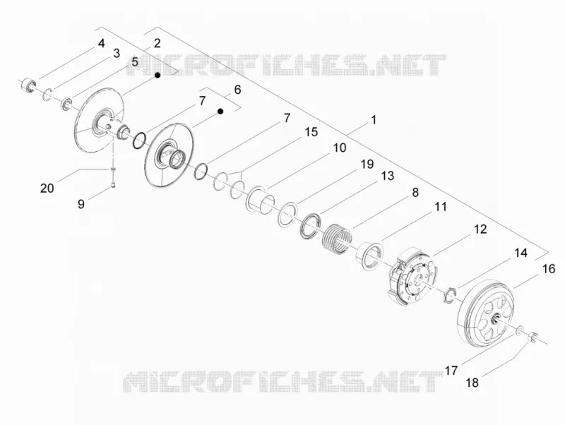 Driven pulley VESPA VESPA-SCOOTER 125 S 2012  S 4T ie E3
