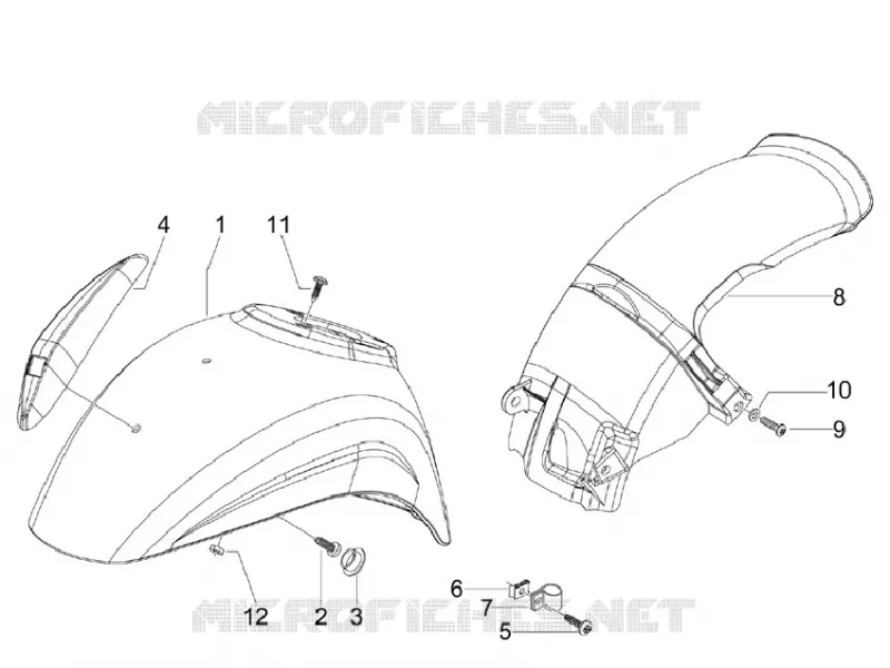Wheel huosing - Mudguard VESPA VESPA-SCOOTER 125 S 2012  S 4T ie E3