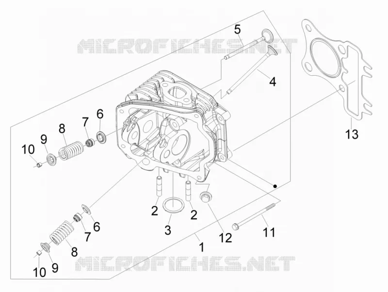Head unit - Valve VESPA VESPA-SCOOTER 125 S 2010  S 4T ie E3 College