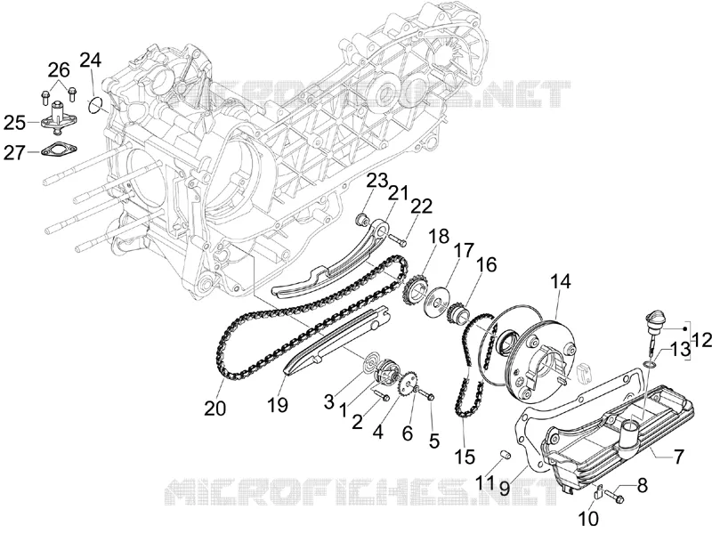 Oil pump VESPA VESPA-SCOOTER 125 S 2009  S 4T ie E3 College