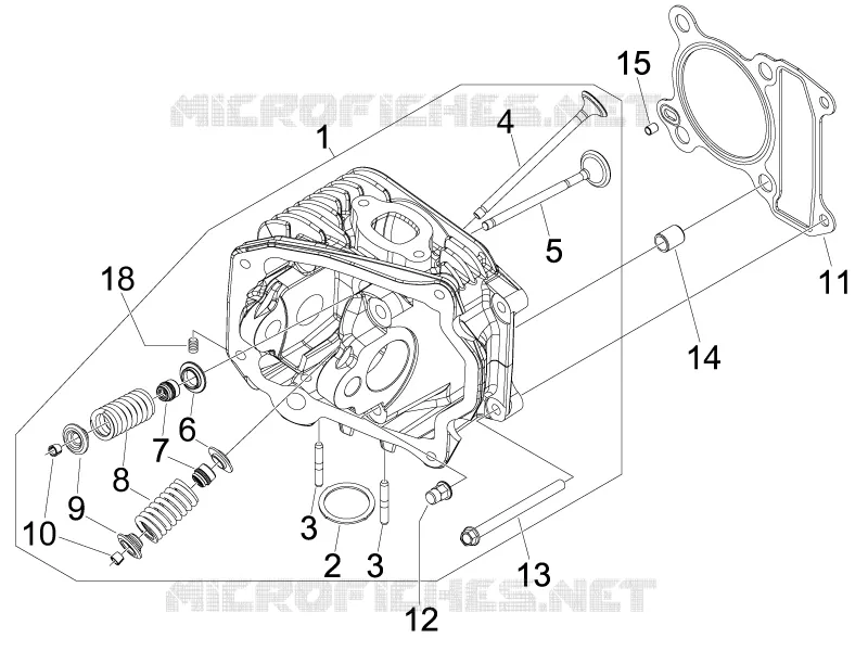 Head unit - Valve VESPA VESPA-SCOOTER 150 S 2007  S 4T
