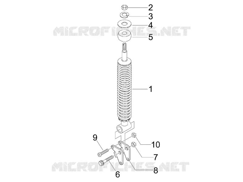 Rear suspension - Shock absorber/s VESPA VESPA-SCOOTER 150 S 2009  S 4T