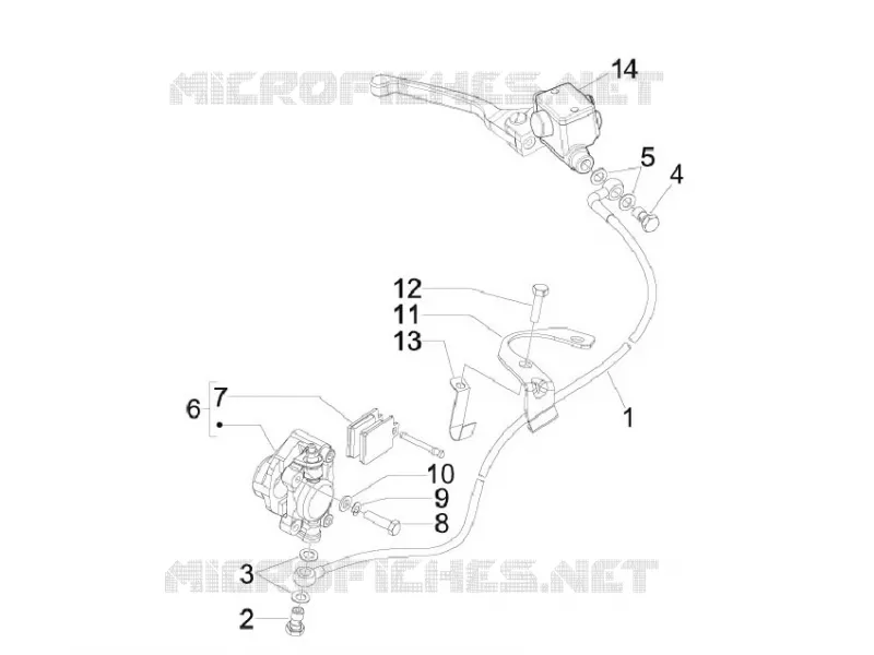 Brakes pipes - Calipers VESPA VESPA-SCOOTER 150 S 2009  S 4T