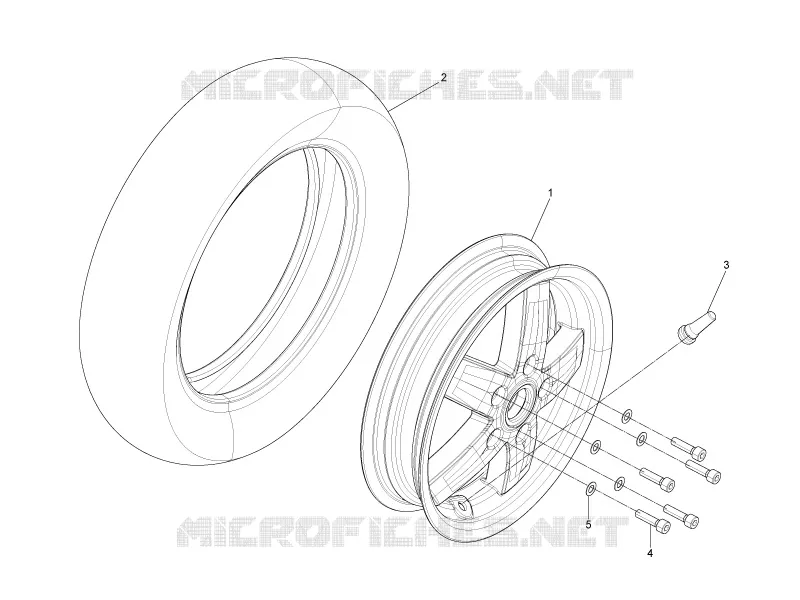 Front wheel VESPA VESPA-SCOOTER 150 S 2011  S 4T 2V E3