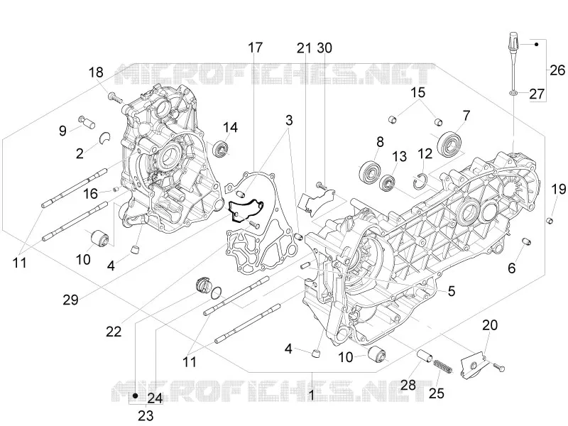 Crankcase VESPA VESPA-SCOOTER 150 S 2012  S 4T 2V ie E3 College