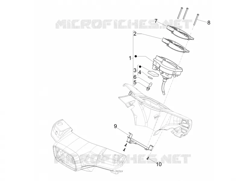 Meter combination - Cruscotto VESPA VESPA-SCOOTER 150 S 2011  S 4T 2V ie E3 College