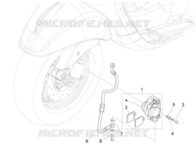 Brakes pipes - Calipers VESPA VESPA-SCOOTER 150 S 2013  S 4T 3V ie