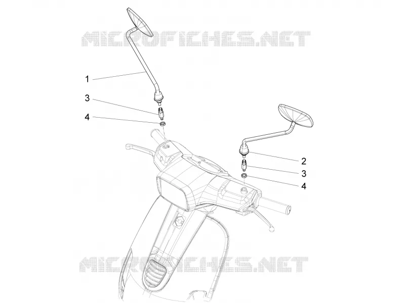 Driving mirror/s VESPA VESPA-SCOOTER 150 S 2013  S 4T 3V ie