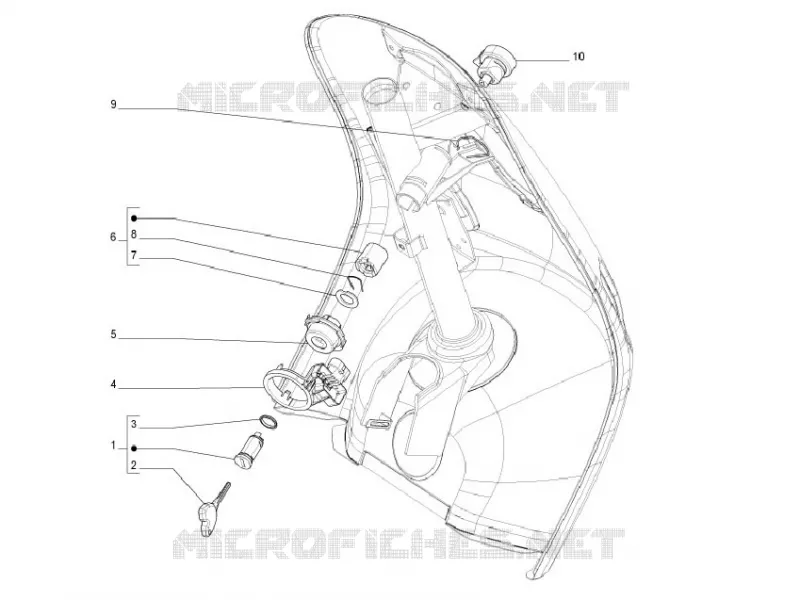 Locks VESPA VESPA-SCOOTER 150 S 2013  S 4T ie E3