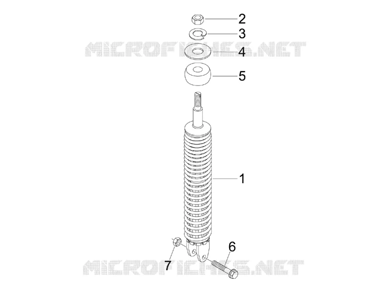 Rear suspension - Shock absorber/s VESPA VESPA-SCOOTER 50 S 2007  S 2T College